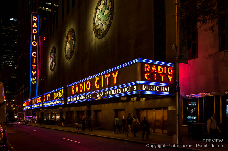 NewYork, Radio City Hall at Night