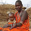 Portrait Masaifrau mit Baby aus Kenia