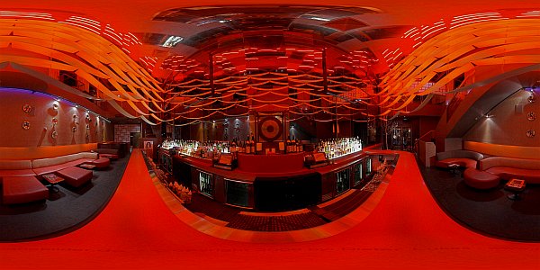 360 Panorama mit Innenarchitektur vom feinsten: Miami Beach, Florida, Asia Grill, Bar und Restaurant
