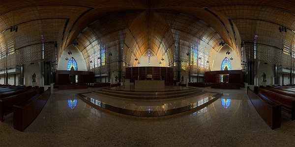 360 Grad Rundumblick in der Epiphany Kirche in USA, Florida, Miami,